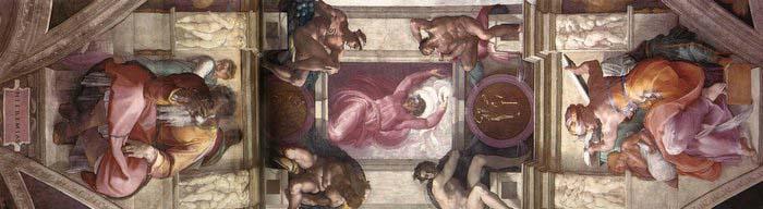 Michelangelo Buonarroti The ninth bay of the ceiling Germany oil painting art